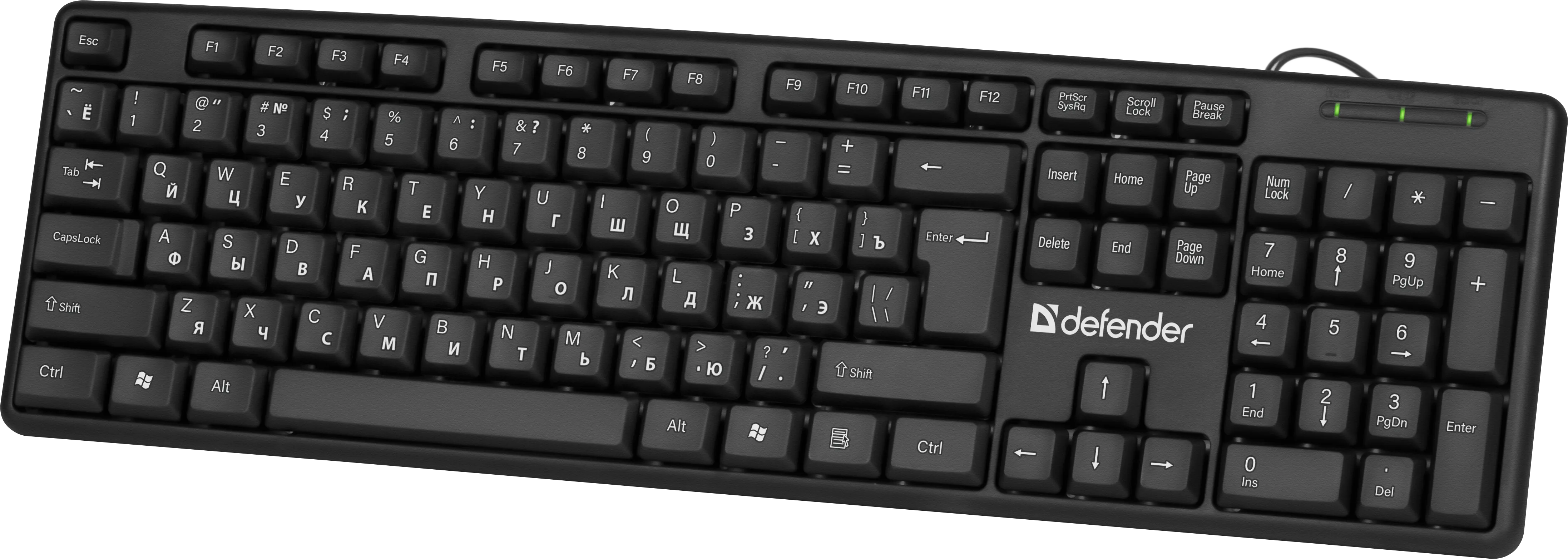 картинка Клавиатура DEFENDER Element HB-520 (USB), 104кл., ЧЕРНЫЙ от магазина МегаБайт