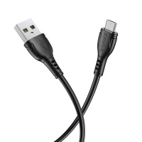 картинка Кабель USB micro BOROFONE BX51 Triumph, 1м.,  2.4A, ЧЕРНЫЙ от магазина МегаБайт