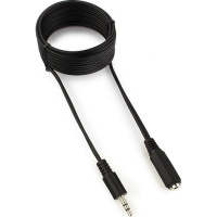 картинка Кабель-удлинитель 3.5 Jack (M) - 3.5 Jack (F) CABLEXPERT, аудио, в пакете, 2м.,  ЧЕРНЫЙ от магазина МегаБайт