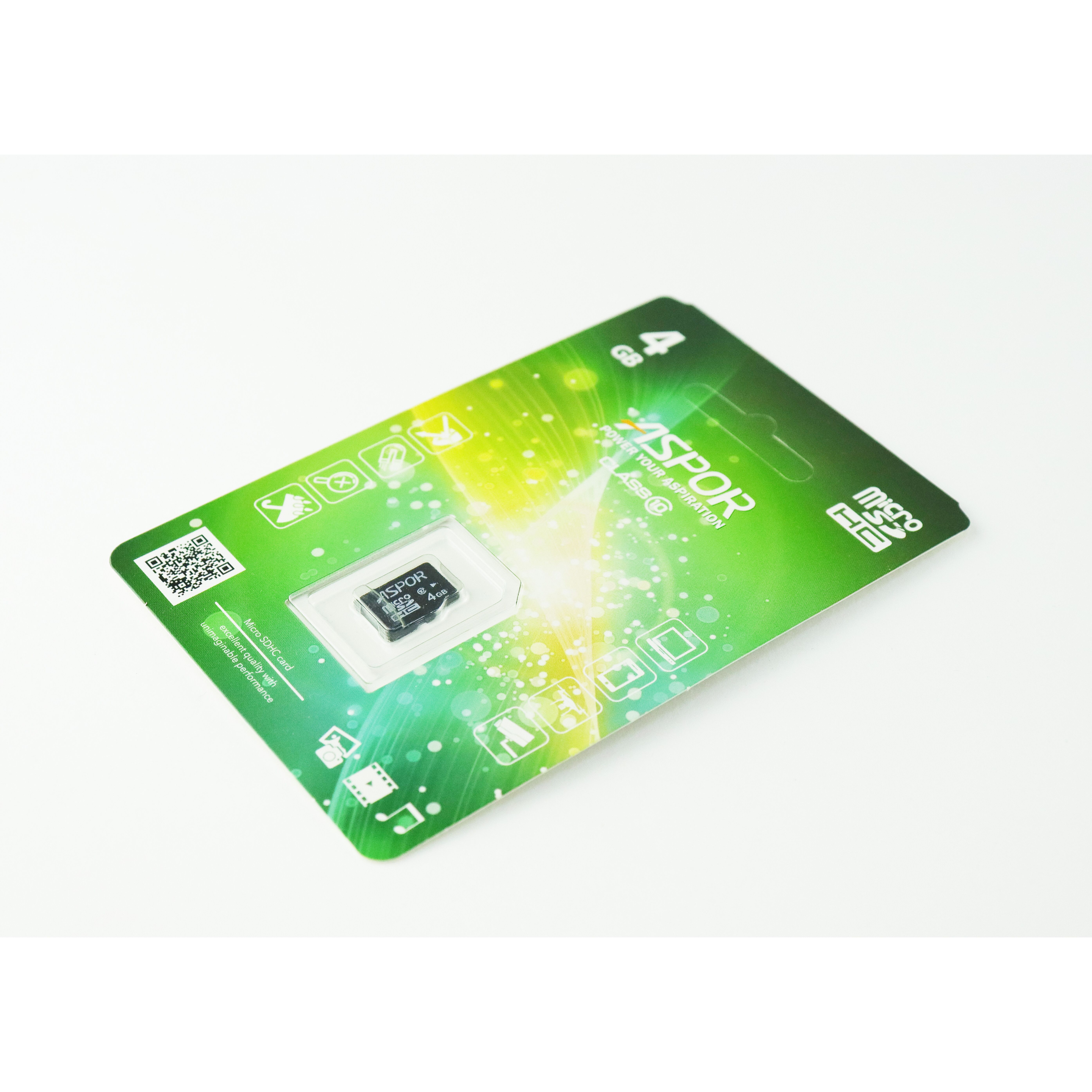 картинка Карта памяти ASPOR microSD 4GB (без адаптеров) Class 10 от магазина МегаБайт