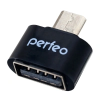 картинка Адаптер PERFEO PF_5043 OTG-microUSB, универсальный, ЧЕРНЫЙ от магазина МегаБайт