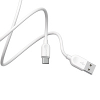картинка Кабель USB Type-C BOROFONE BX14 LinkJet, 1м., 3A, БЕЛЫЙ от магазина МегаБайт