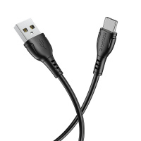 картинка Кабель USB Type-C BOROFONE BX51 Triumph, 1м., 2.4A, ЧЕРНЫЙ от магазина МегаБайт
