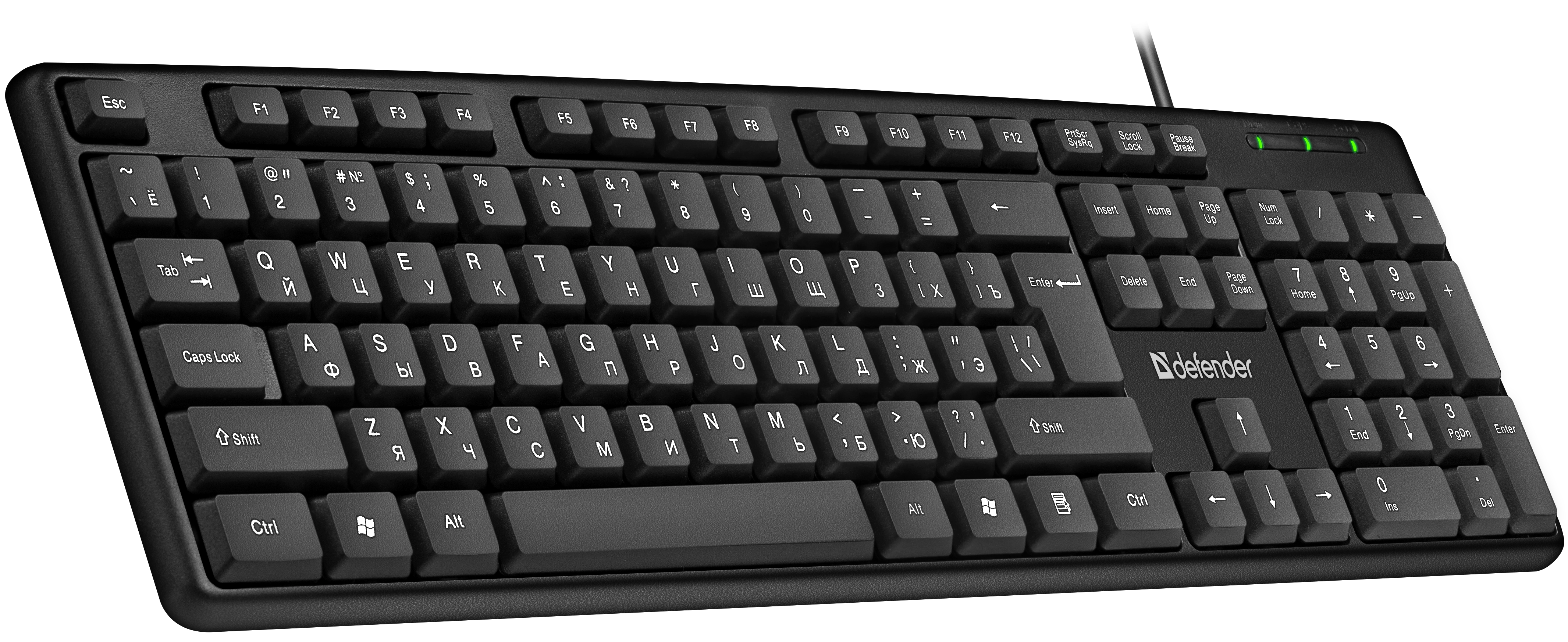 картинка Клавиатура DEFENDER Element HB-520 (USB), 104кл., ЧЕРНЫЙ от магазина МегаБайт