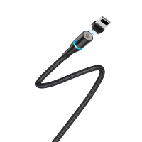 картинка Кабель для iPhone Lightning, BOROFONE BU16 Skill magnetic, 1.2м., магнитный коннектор, 2.4A, ЧЕРНЫЙ от магазина МегаБайт