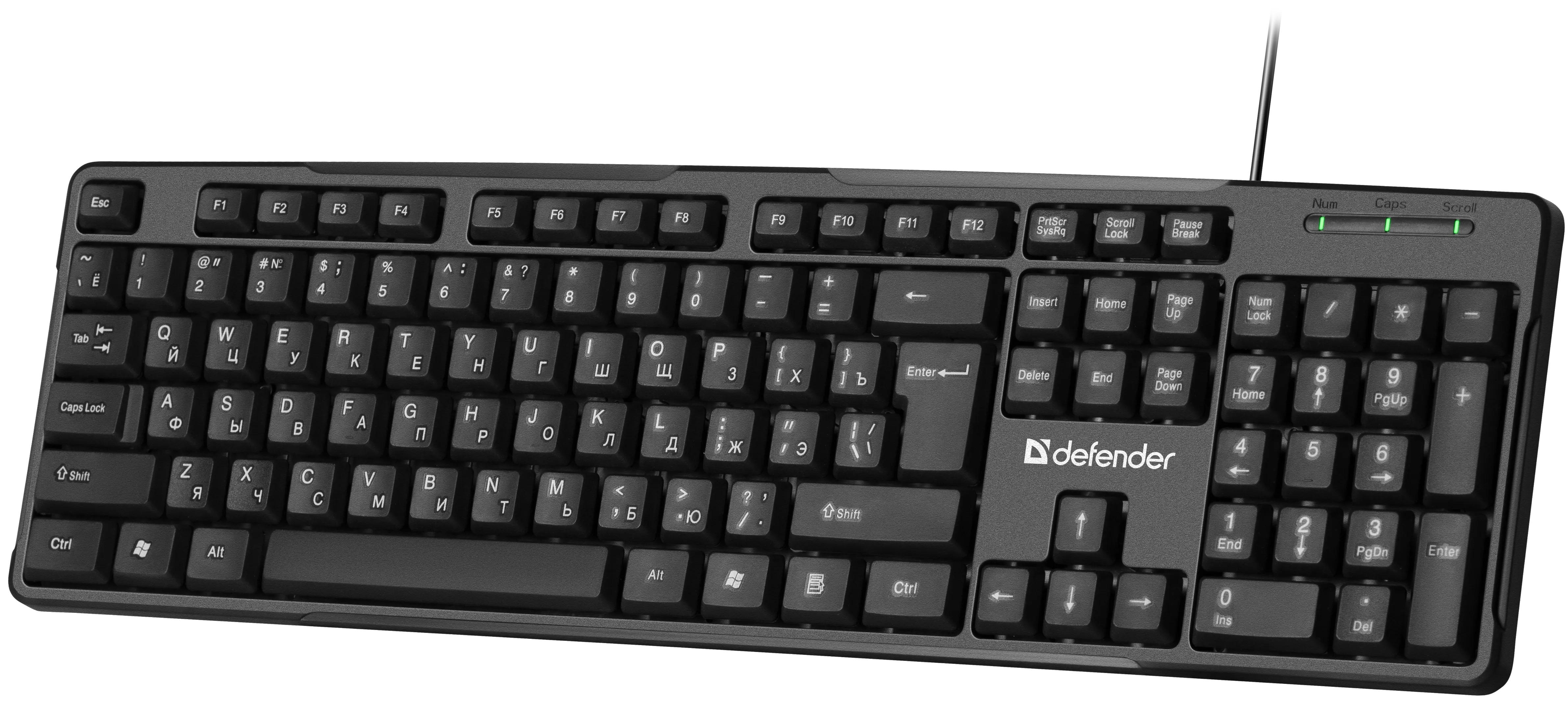 картинка Клавиатура DEFENDER NEXT HB-440 (USB), мультимедиа,124кл., ЧЕРНЫЙ от магазина МегаБайт