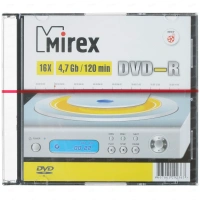 картинка Диск DVD-R Mirex 4.7GB 16x Slim (1шт) /5/ от магазина МегаБайт