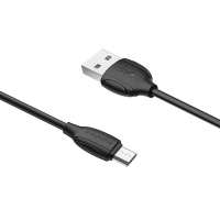картинка Кабель USB micro BOROFONE BX19 Benefit, 1м.,  2.4A, ЧЕРНЫЙ от магазина МегаБайт