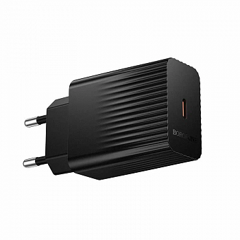 картинка Адаптер сетевой BOROFONE BAS73A, Type-C, QC3.0, 20W, ЧЕРНЫЙ от магазина МегаБайт